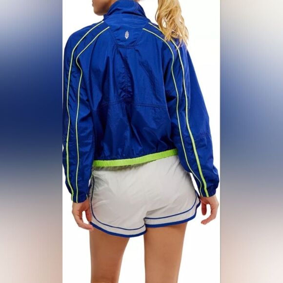 NWOT FP Movement Women's Varsity Blues Jacket Size Medium Free People Sapphire - Picture 2 of 7